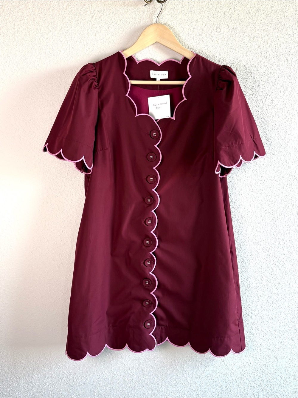 NWT Entro Scalloped Dress